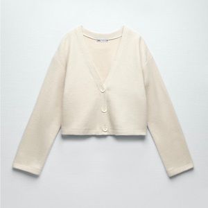 ZARA CREAM SOFT CARDIGAN
